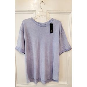 Oversized short sleeve Tee with folded sleeves